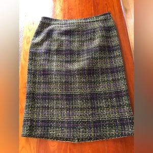 Pendleton wool blend lined midi skirt